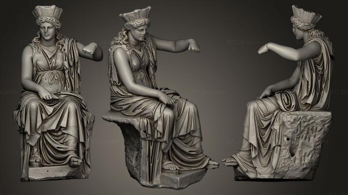 Статуи античные и исторические (Кибеле Кибела, STKA_0879) 3D модель для ЧПУ станка